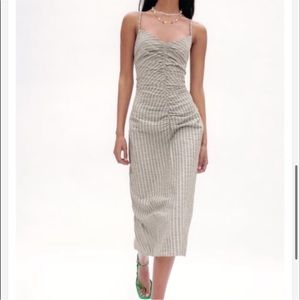 Zara Seafoam Pinstripe Maxi dress